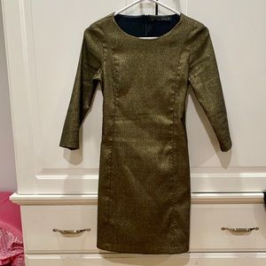 Zara dress. Gold- size XS